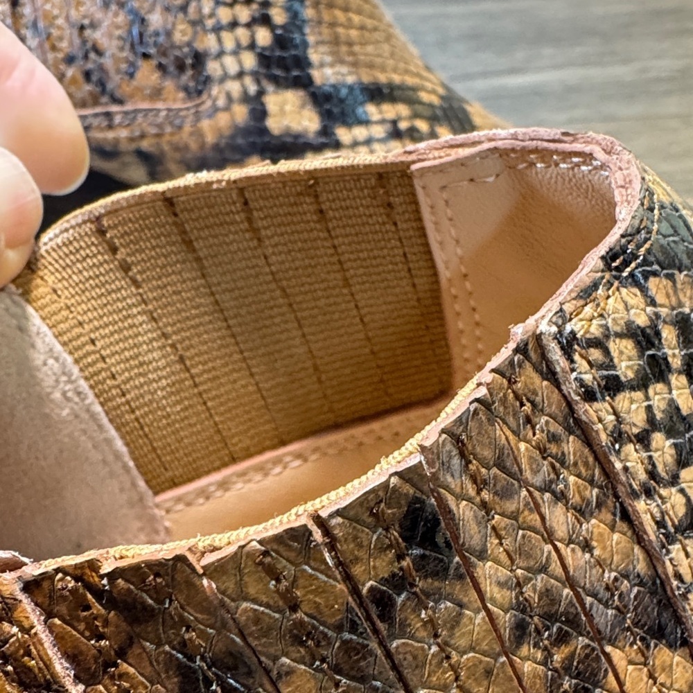 J Crew Snakeskin Patterned Ankle Boots woman’s 8 (j127) - Picture 10 of 10